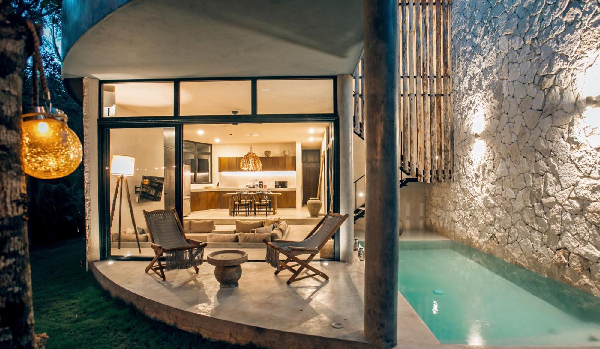 Jungle Boho Villa - Private Pool - Concierge 6B 图卢姆 外观 照片